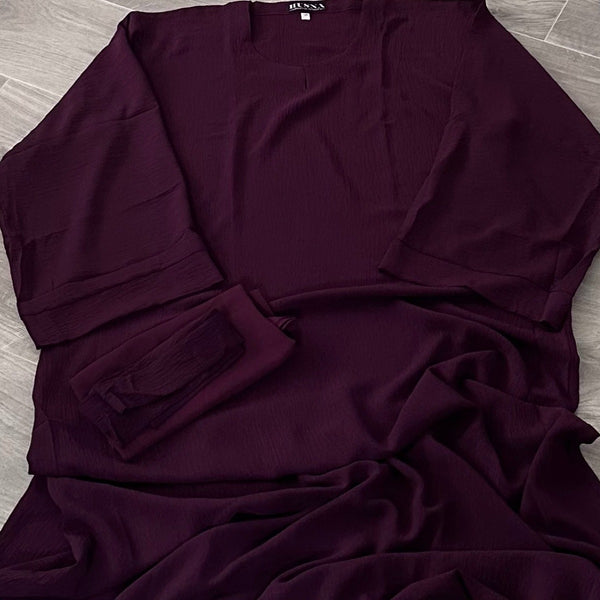 EVERYDAY CREPE ABAYA PLUM