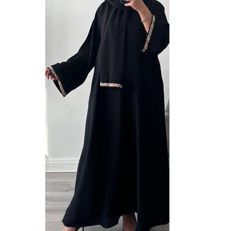 2 IN 1 LIYA ABAYA DARK GREY