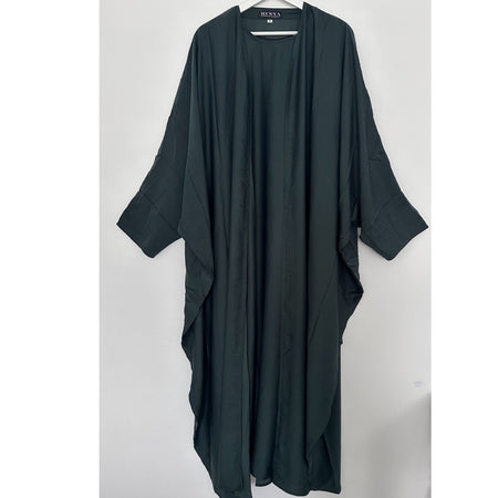 OPEN ABAYA DARK BROWN