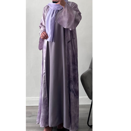 DARK MAUVE BUTTERFLY ABAYA