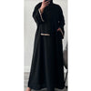 FLOWER LACE BLACK CLOSED ABAYA