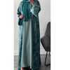 4 PIECE MARBLE PRINT ABAYA GREEN