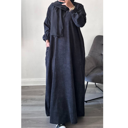 2 IN 1 LIYA ABAYA DARK GREY