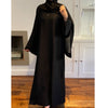 CASUAL PLAIN BELL SLEEVES ABAYA BLACK