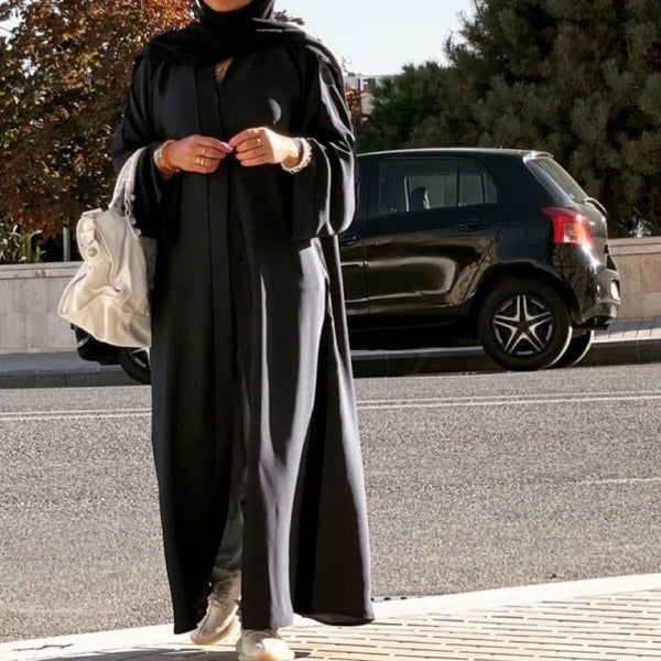 BLACK OPEN ABAYA