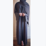 OPEN ABAYA GREY