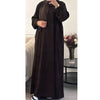 WINTER RIBBED ABAYA WITH TWO POCKETS BROWN