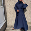 CASUAL PLAIN BELL SLEEVES ABAYA NAVY