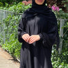 ELASTIC CUFF FLARED ABAYA BLACK