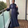 PLEATS ABAYA DENIM GREY