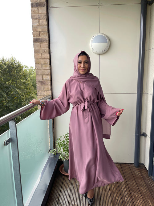 BELLA ABAYA DUSTY PINK