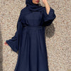 CASUAL PLAIN BELL SLEEVES ABAYA NAVY