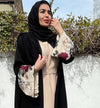 FLORAL BLOSSOM ABAYA BLACK/CREAM