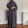 CASUAL PLAIN BELL SLEEVES DARK GREY