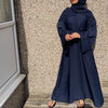 CASUAL PLAIN BELL SLEEVES ABAYA NAVY