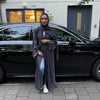 SABEEN ABAYA DARK GREY