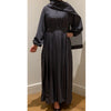 PLEATS ABAYA DARK GREY