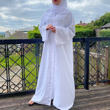 OPEN ABAYA WHITE